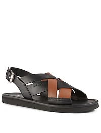 Leather Crisscross Slingback Sandals
