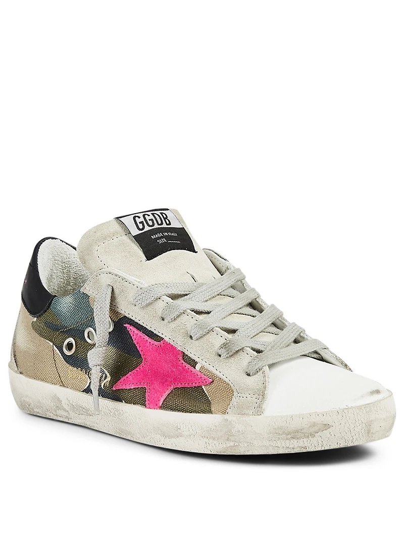 Superstar Suede And Canvas Sneakers Camouflage