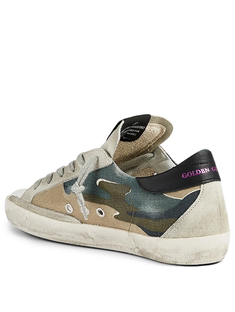 Superstar Suede And Canvas Sneakers Camouflage