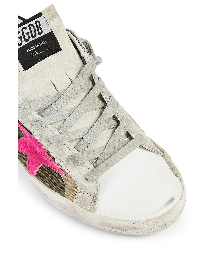 Superstar Suede And Canvas Sneakers Camouflage