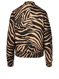 Abricot Silk Jacket Zebra Print