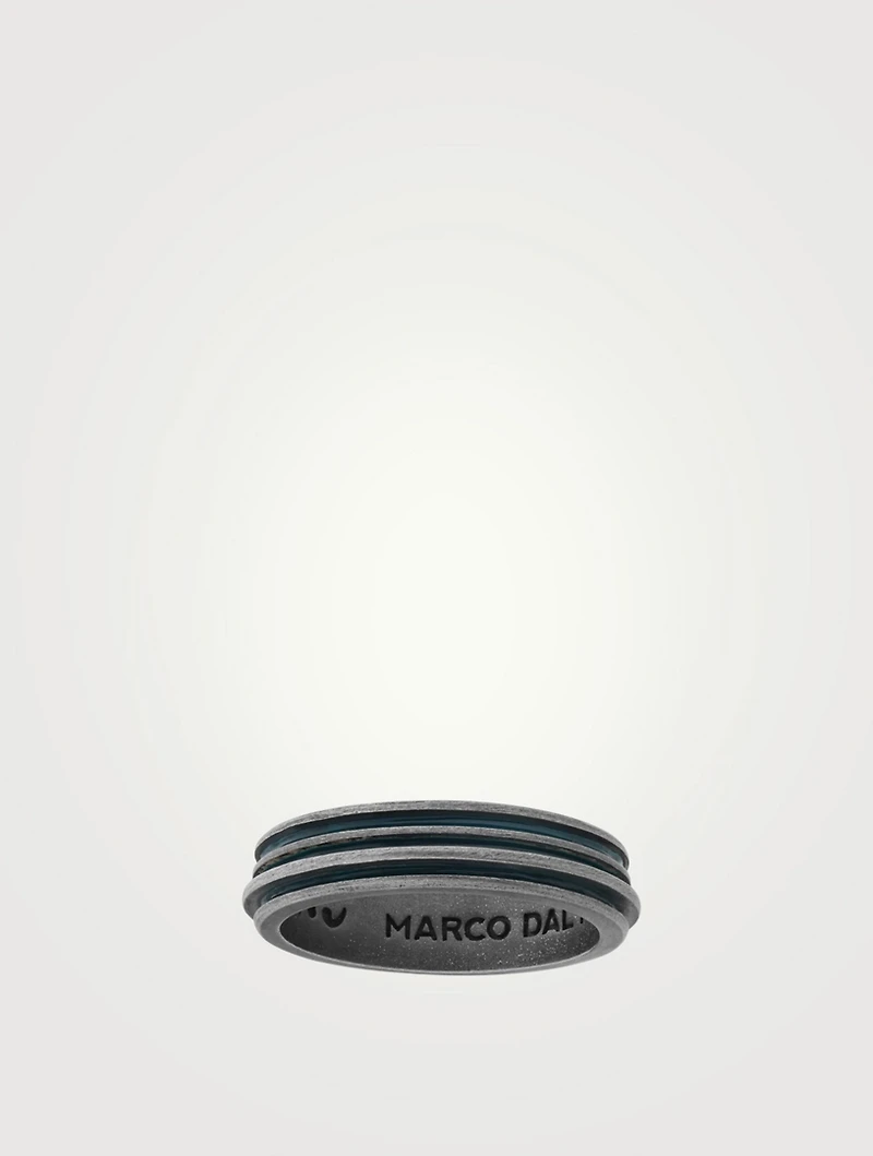 Acies Single Oxidized Silver Ring