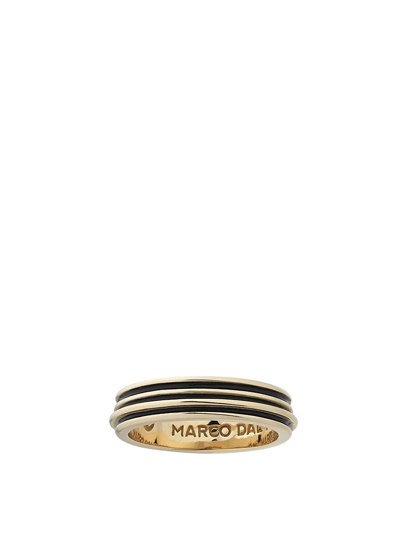 Acies Single Polished 18K Gold Plated Ring