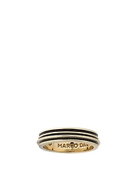 Acies Single Polished 18K Gold Plated Ring
