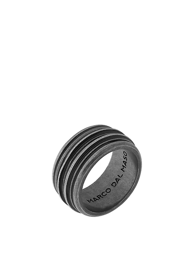 Acies Double Oxidized Silver Ring