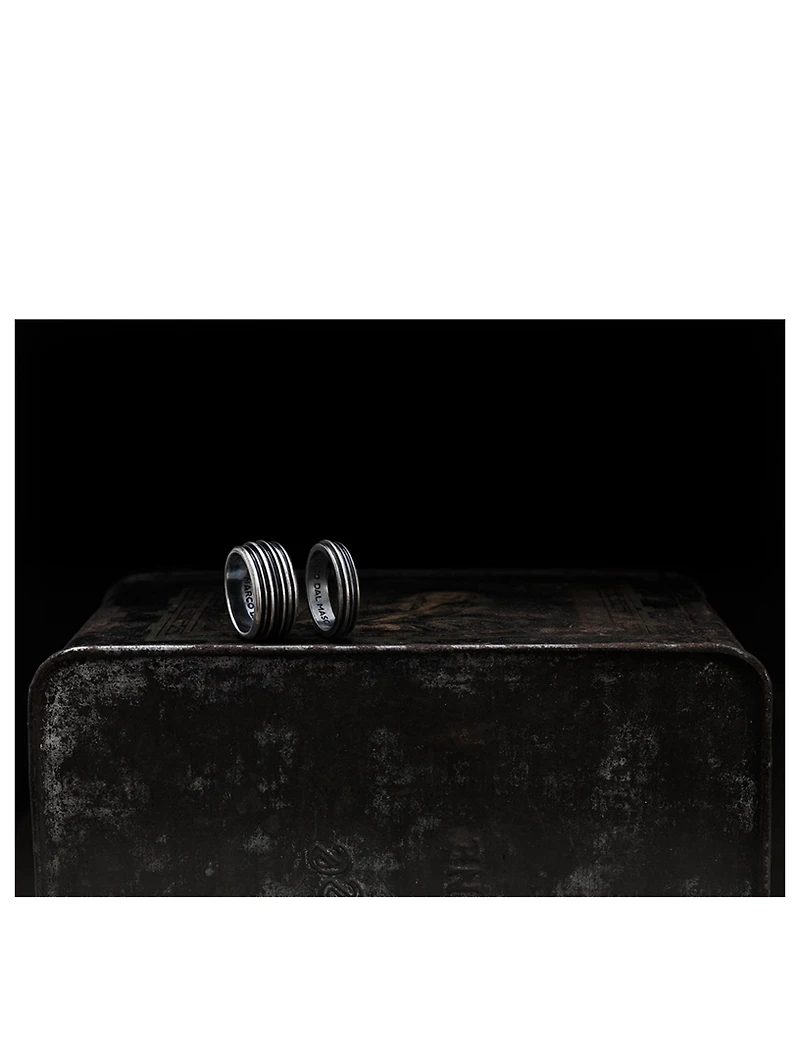 Acies Double Oxidized Silver Ring