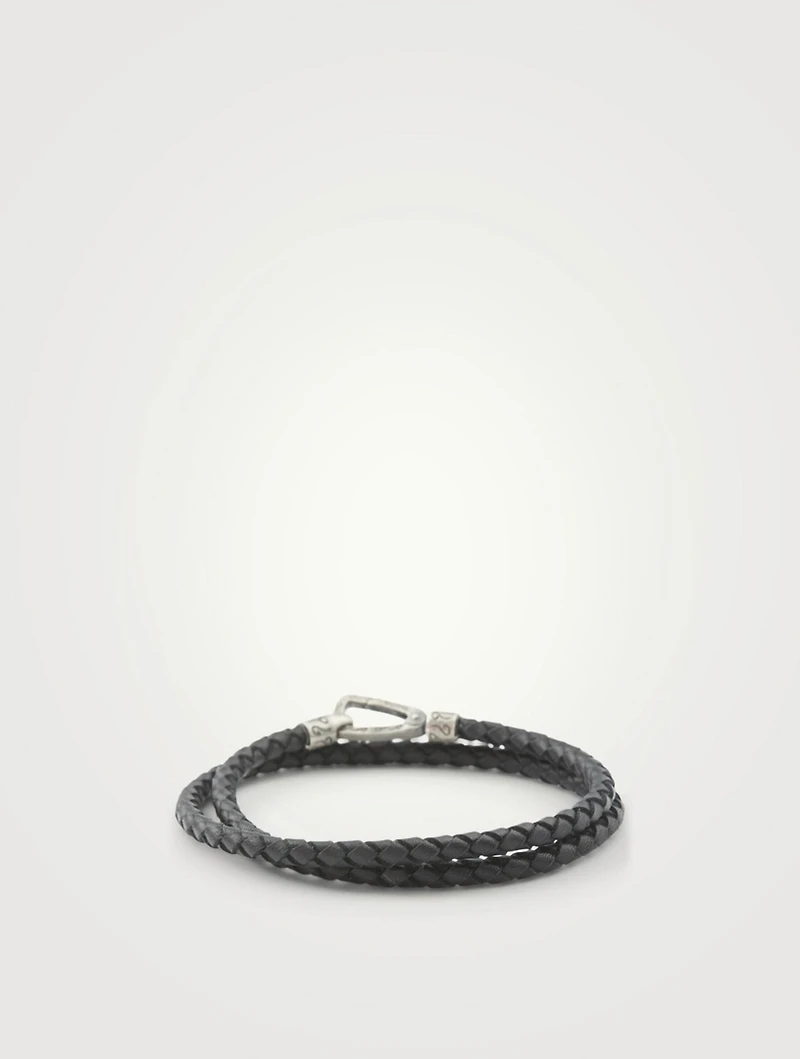 Lash Double Braided Leather Cord Bracelet