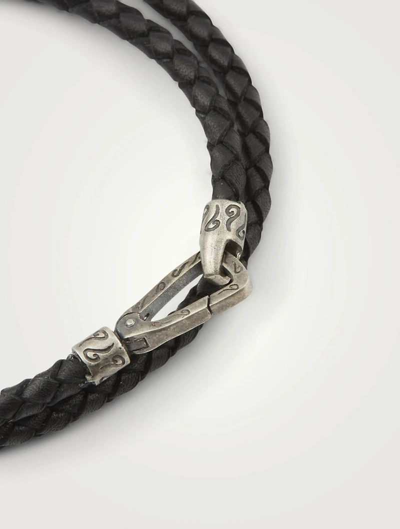 Lash Double Braided Leather Cord Bracelet