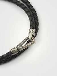Lash Double Braided Leather Cord Bracelet