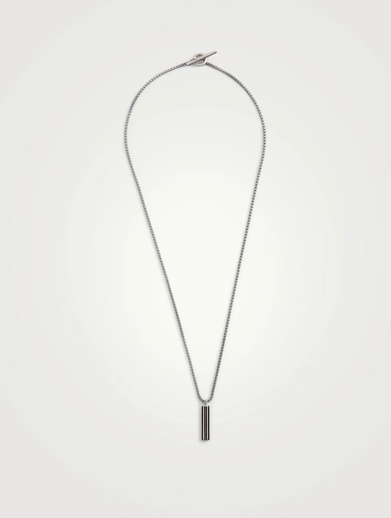 Acies Single Oxidized Silver Necklace