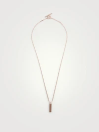 Acies Single 18K Rose Gold Matte Plated Necklace