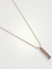 Acies Single 18K Rose Gold Matte Plated Necklace