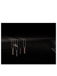 Acies Single 18K Rose Gold Matte Plated Necklace