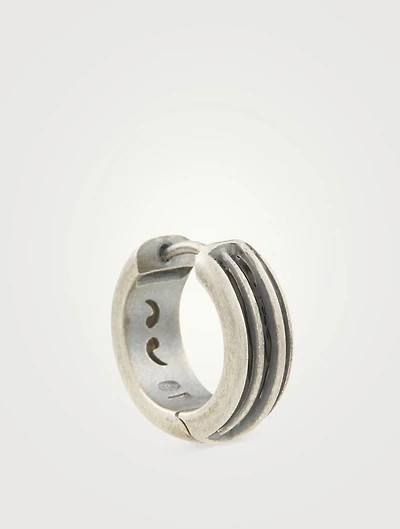 Acies Oxidized Silver Hoop Earring