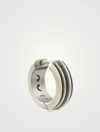 Acies Oxidized Silver Hoop Earring
