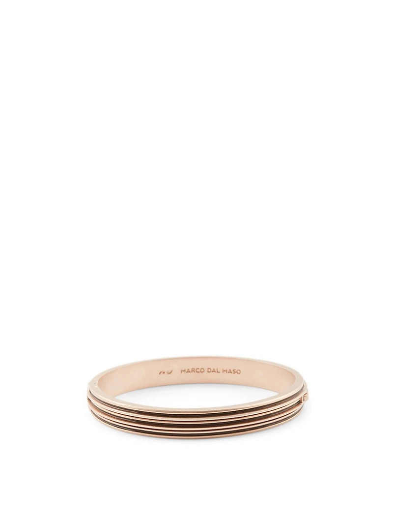 Acies Double 18K Rose Gold Plated Cuff Bracelet