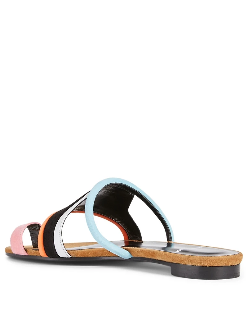 Wave Suede Slide Sandals