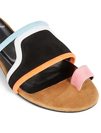 Wave Suede Slide Sandals