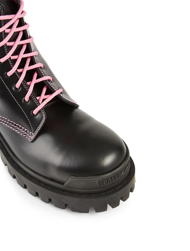 Strike Leather Combat Boots