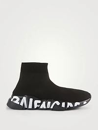 Speed Knit High-Top Sock Sneakers With Logo Sole
