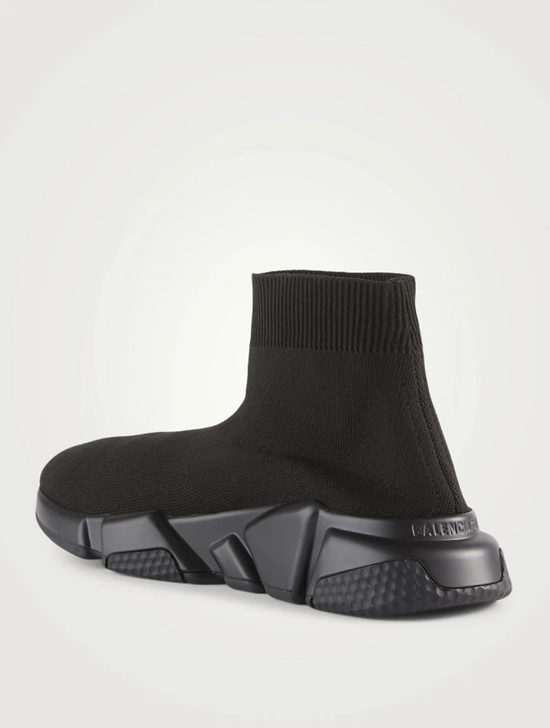 Speed Knit High-Top Sock Sneakers With Logo Sole