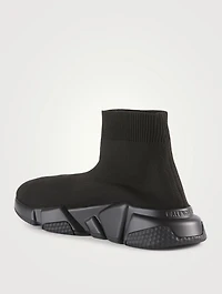 Speed Knit High-Top Sock Sneakers With Logo Sole