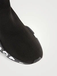 Speed Knit High-Top Sock Sneakers With Logo Sole