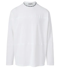 Long-Sleeve T-Shirt With Intarsia Neck