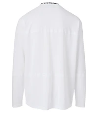 Long-Sleeve T-Shirt With Intarsia Neck