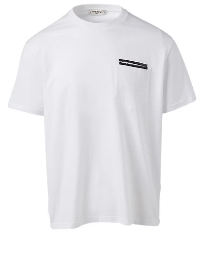 Cotton T-Shirt With Laser Cut