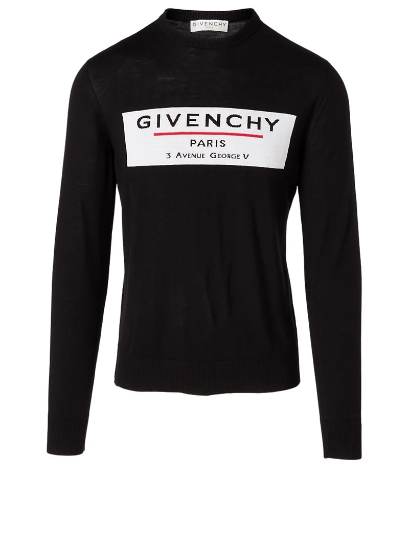 Wool Logo Sweater With Address