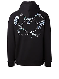 Cotton Logo Hoodie Floral Print