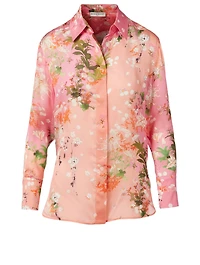 Silk Blouse Floral Print
