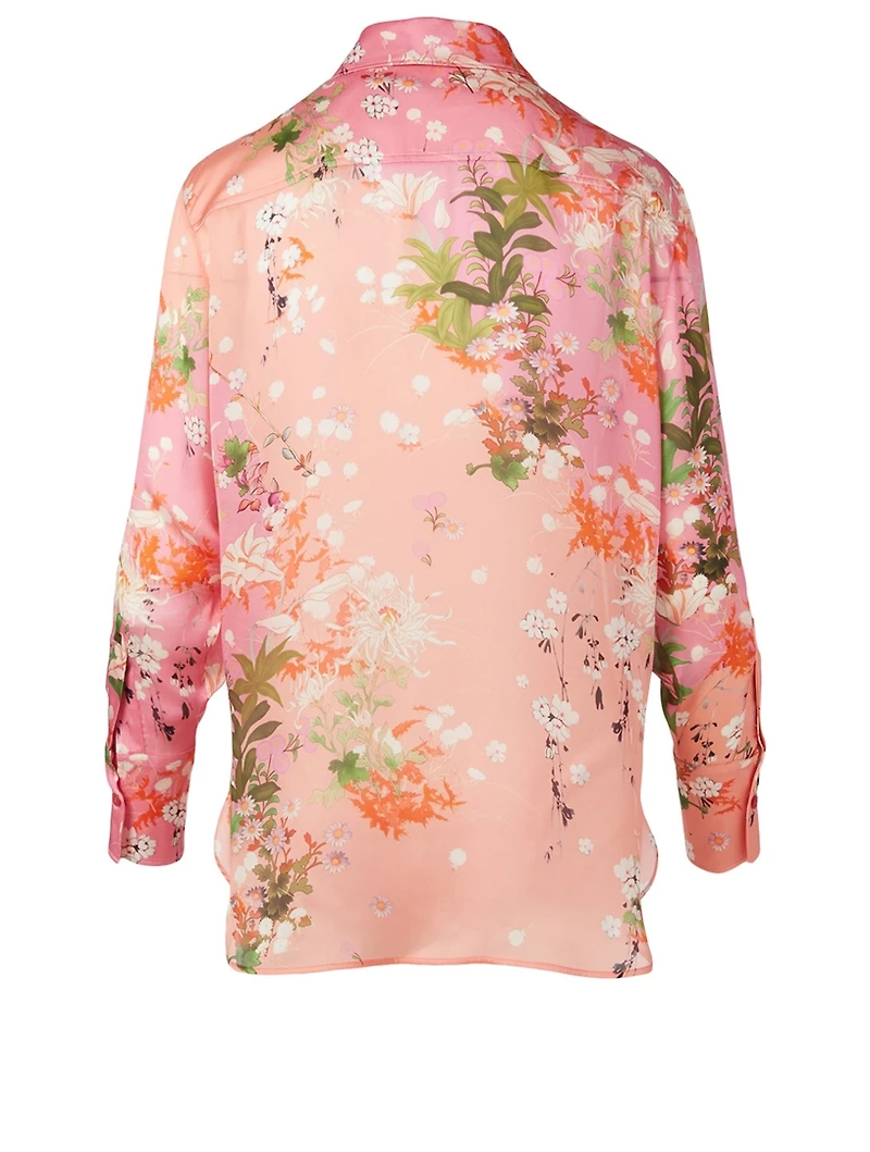 Silk Blouse Floral Print