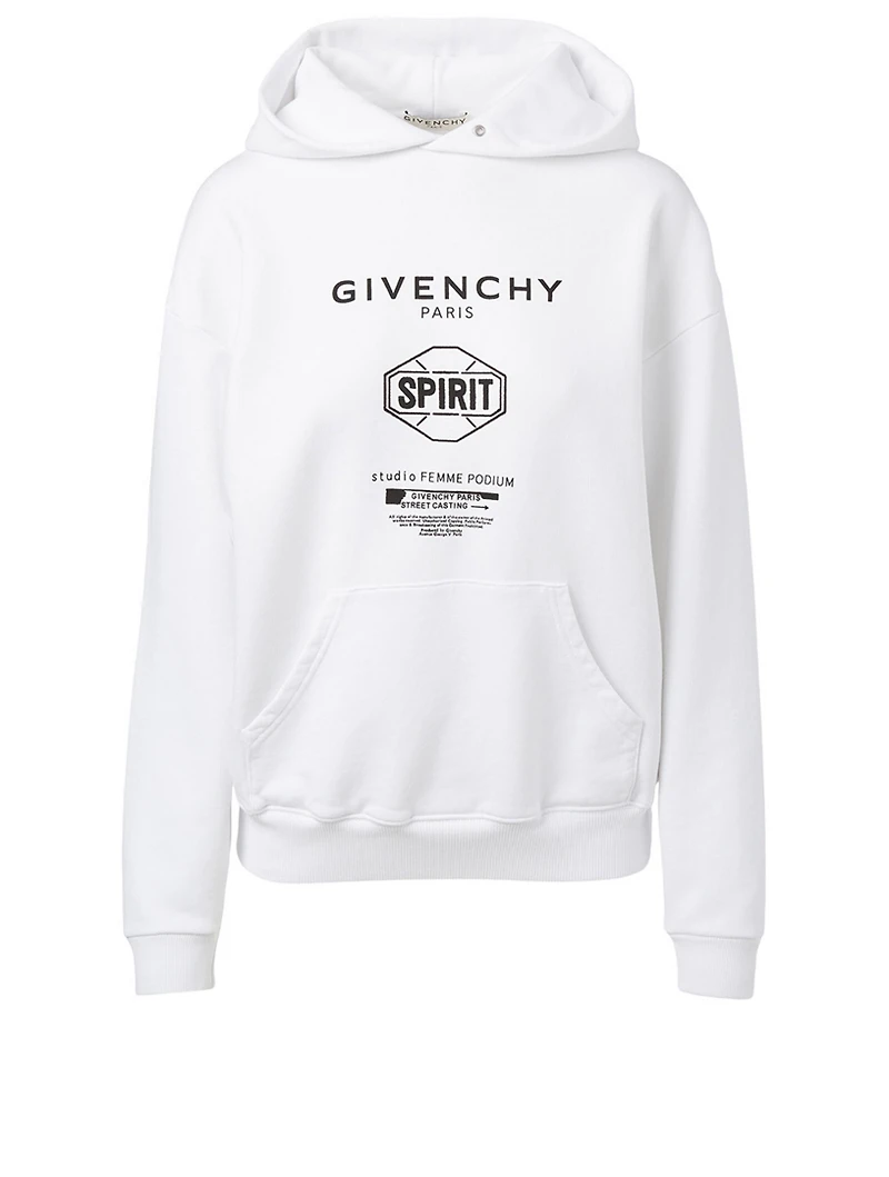 Cotton Hoodie With Triple Logo