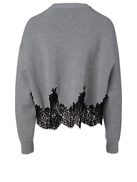 Wool Sweater With Lace