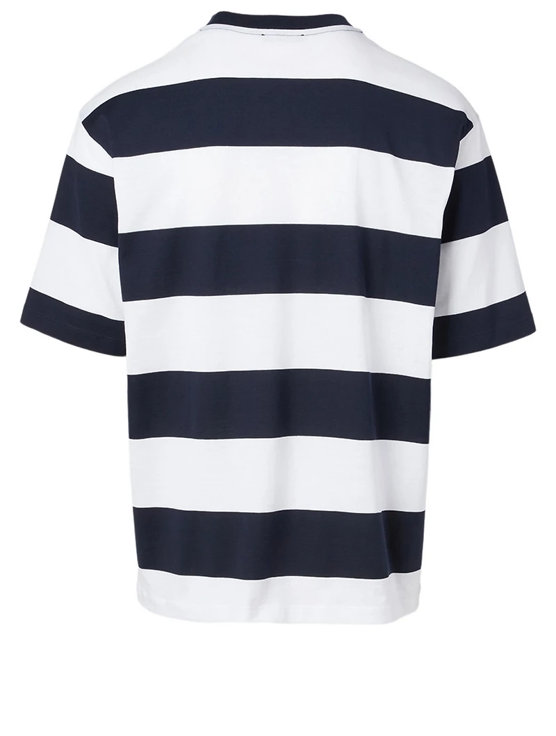 Face T-Shirt Stripe Print