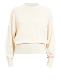 Wool Crewneck Blouson Sweater