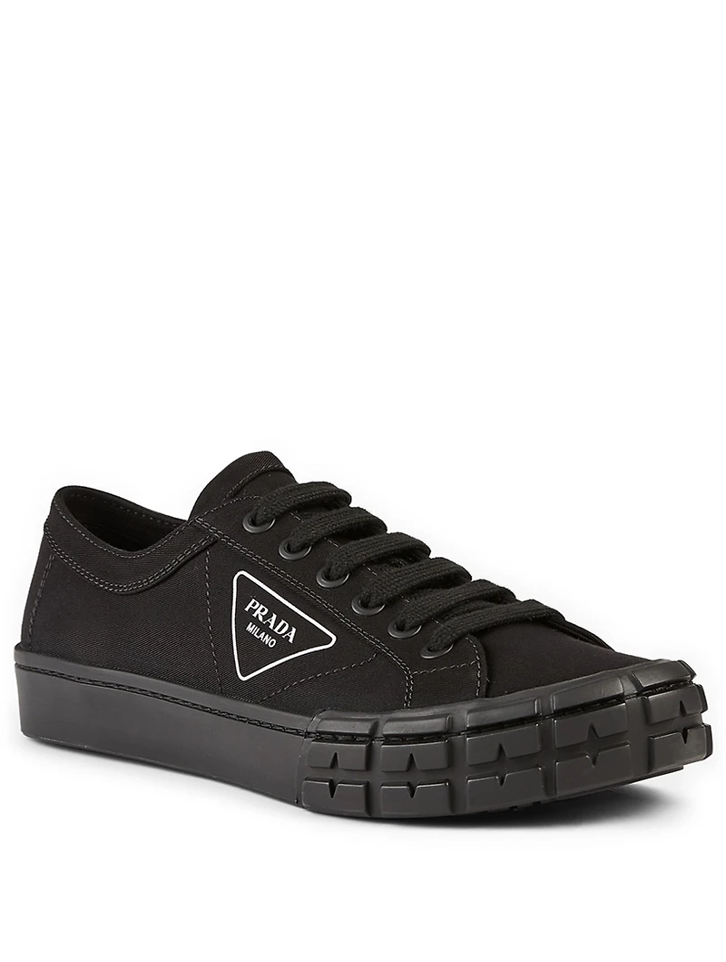 Gabardine Logo Sneakers