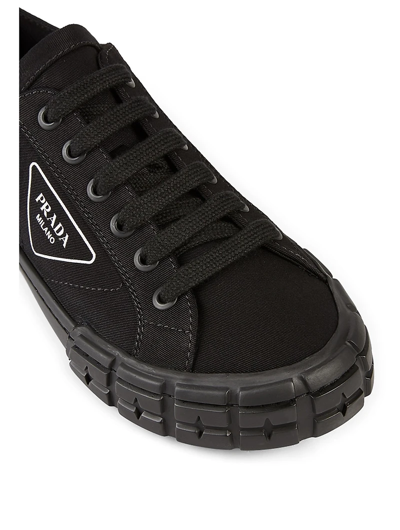 Gabardine Logo Sneakers