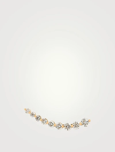 Right 18K Gold Floating Diamond Earring