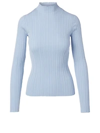 Ribbed Mockneck Top