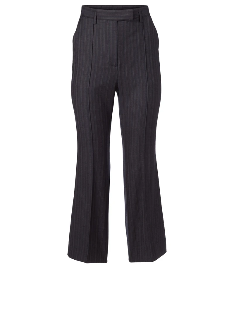 Wool Pants Pinstripe Print
