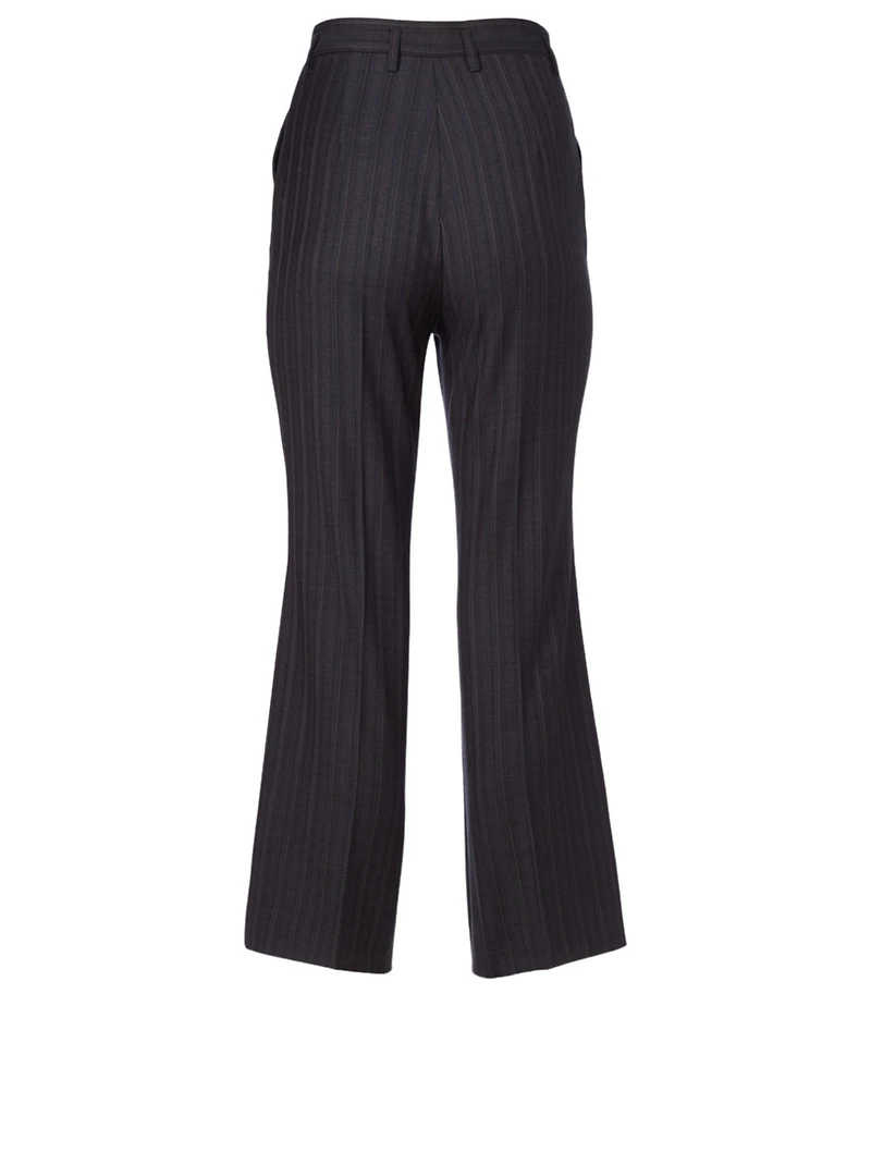 Wool Pants Pinstripe Print