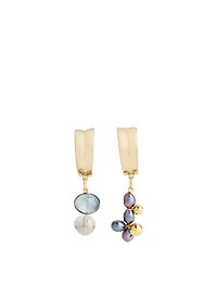 Stratus Hoop Earrings With Pearls