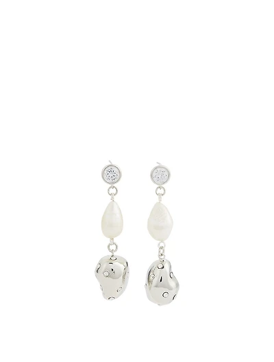 Evolution Drop Earrings With Pearls