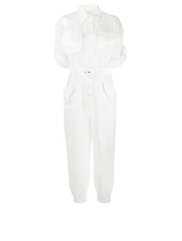 Super Eight Linen Short-Sleeve Jumpsuit