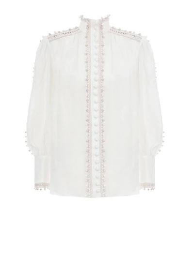 Super Eight Long-Sleeve Corded Blouse