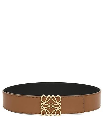 Reversible Leather Anagram Belt