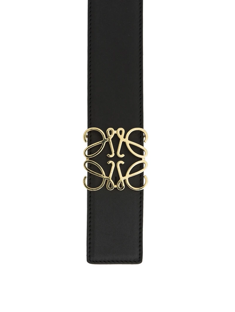 Reversible Leather Anagram Belt